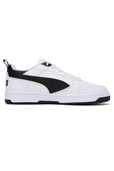 Puma Ανδρικό Sneaker Λευκό Μαύρο 392328-02 Rebound v6 Low