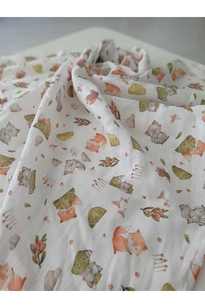 Melis Home 100% Cotton 75X75 cm Muslin Baby Blanket, Double Layer