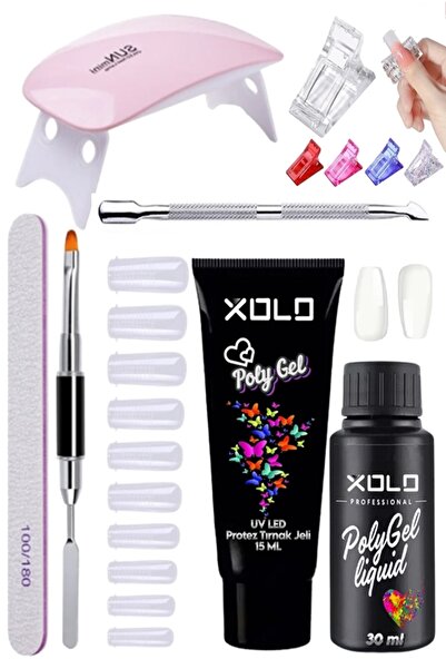 xolo 30 Parça Evde Polijel Kalıcı Oje Yapma Seti Fenomen Renkler Poligel Jel ...