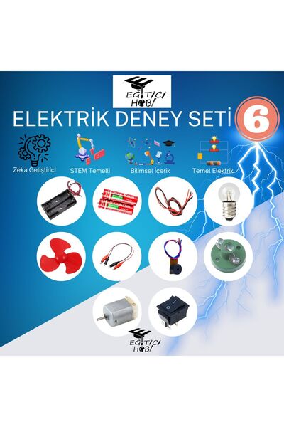 Eğitici Hobi Kutulu, Elektrik Deney Seti - 6  Eğitici Hobi Bilim Seti