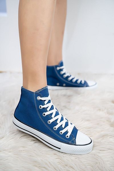 StWenn Unisex Denim Linen Sneaker - Long Denim Blue Sneakers
