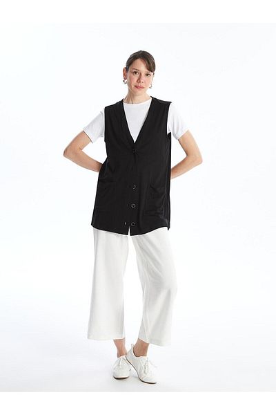 LC Waikiki Lcw Grace Women's Black V-Neck Vest - New Model