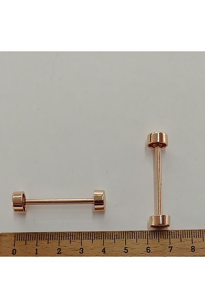 AĞIRSOY 10 Pieces Gold Barbell with 4.5 cm Width