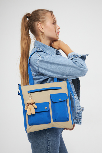 BDR İKİ RENK ASKILI TELEFON GÖZLÜ KOL VE OMUZ ÇANTASI