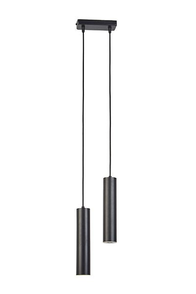 Bozyaka Aydınlatma Serena Decorative 2-Piece Metal Ceiling Pendant Lamp Black Modern Chandelier (Daylight LED Bulbs Included.)