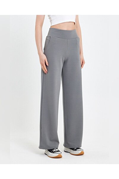NESLİHAN KOCA Women's trousers with corsage belt