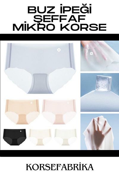 korsefabrika trend mood store 2 Pack Micro Transparent Ultra Thin Ice Silk - Laser Cut, Seamless, Breathable Briefs