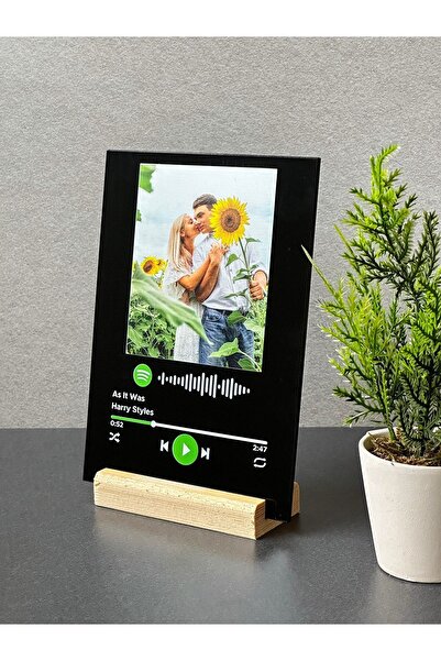 BLUE HOME'S Kişiye Özel Spotify Barkodlu Siyah Plak - Sevgiliye Hediye Arkada...