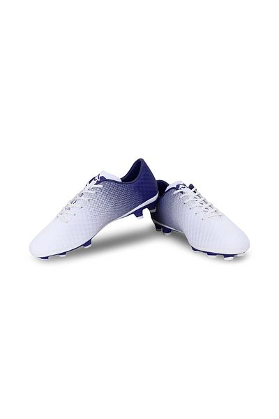 Nivia OSLAR 2.0 Football Shoes (White/Purple, 7 UK/ 8 US / 41 EU) | Brethble Mesh Upper