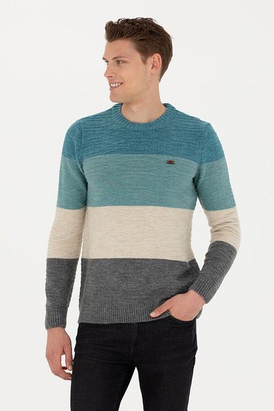 U.S. Polo Assn. U.S. Polo Tricotaj sport pentru bărbați cu decolteu O - Regular Fit G081SZ0TK.000.1669755 Artena 102 Petrol