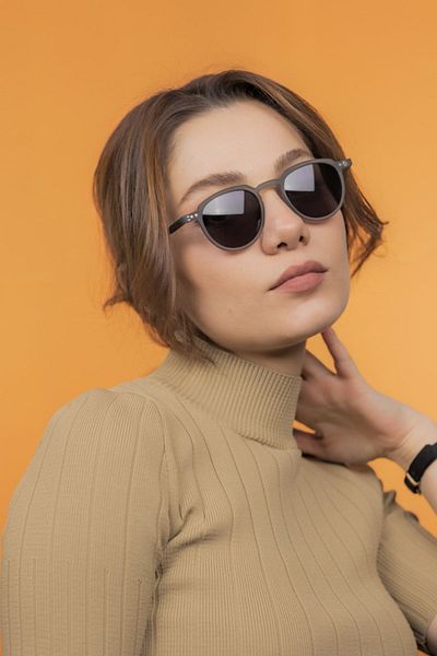 LUNOX Mat Gray Unisex Sunglasses