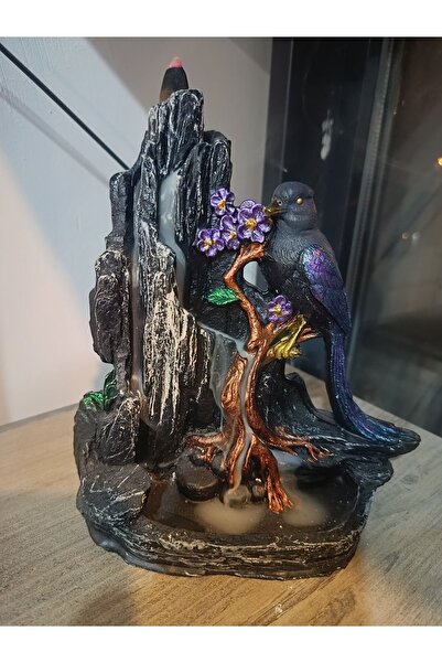 ShowArt Hediyelik Kuş Modeli Geri Akış Şelale Tütsülük (21 CM)