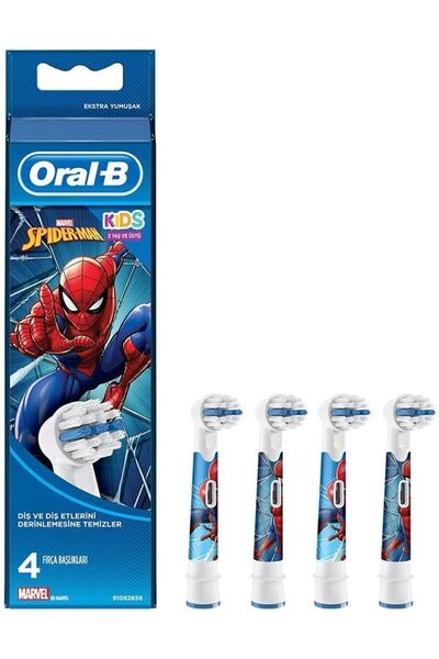 Store Çocuklar Için Diş Fırçası Yedek Başlığı Spiderman 4 Adet