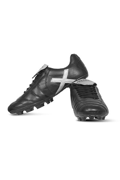 Vector X Dynamic Football Shoes (Black/Silver, 7 UK/ 8 US/ 41 EU) | Synthetic Leather | PVC sole
