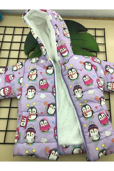 ÖRZİKİDS Monthly Penguin Printed Plush Coat with Pockets 2/3/4 Years Old Plush Teddy Bear Gift