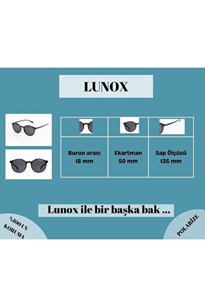 LUNOX Vanir Siyah Polarize Kemik Güneş Gözlüğü