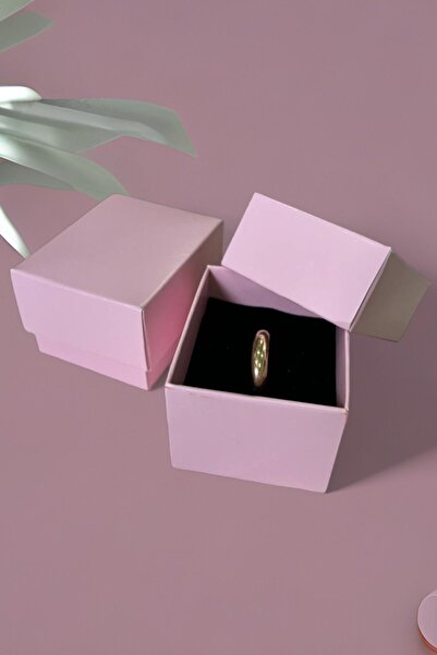 Bijuteri Kutucunuz Pembe Renk Yüzük Kutusu 5,5x4,5x3,5cm + Sünger * 24 Adet D...