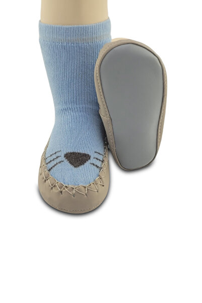 Funny Baby Органични чорапи с хлъзгаща подметка - шарени удобни чехли