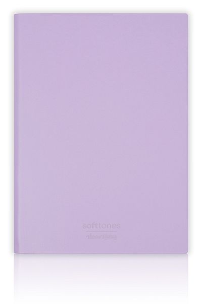 Victoria's Journals دفتر ملاحظات مخطط Softtons A6 مع غطاء مرن - 96 yp Cream