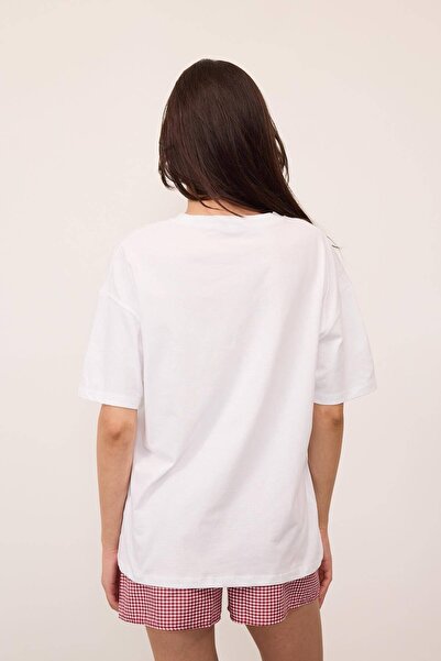 Addax P10269-Asn75 Model Cherry Printed T-Shirt