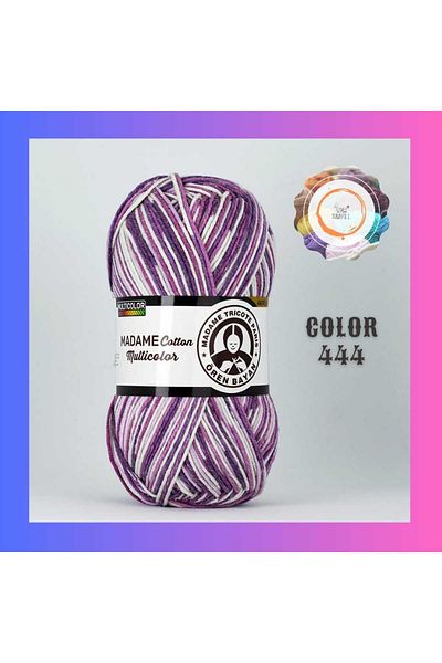 Ören Bayan Madame Cotton Multicolor Cotton Hand Knitting Yarn 100 Gr.