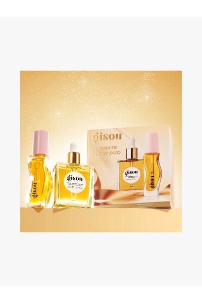 gisou Ultimate Glow Duo-Daha Sağlıklı, Parlak Saçlar, Dudaklar İçin Saç Ve Dudak Yağı Seti (20 ml + 8 ml)