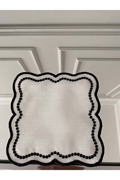 LİNDA MİA منديل كوكتيل أسود مرقط مفرد