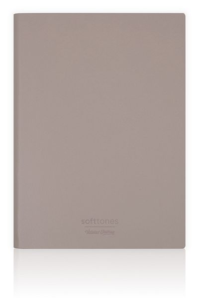 Victoria's Journals دفتر ملاحظات مخطط Softtons A6 مع غطاء مرن - 96 yp Cream