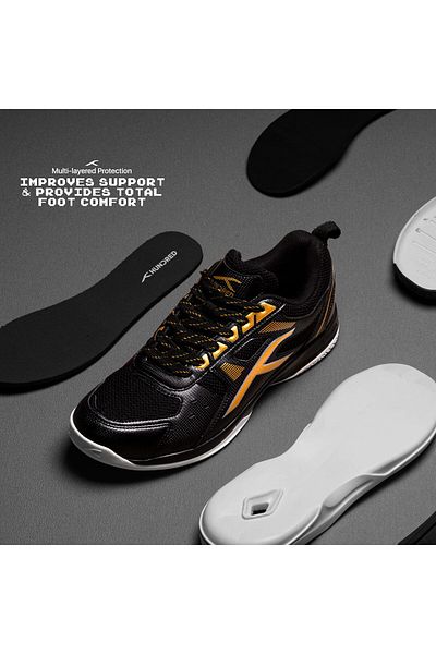 Hundred Raze Non-Marking Professional Badminton Shoes for Men