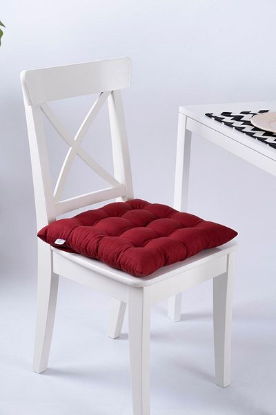 ALTINPAMUK Καρέκλα Daisy Pofidik Claret Red - Μαξιλάρι με 9 βελονιές και κορδόνια