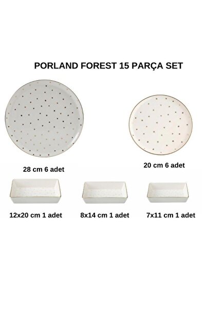 Porland Forest 15 Parça 6 Kişilik Servis Takımı