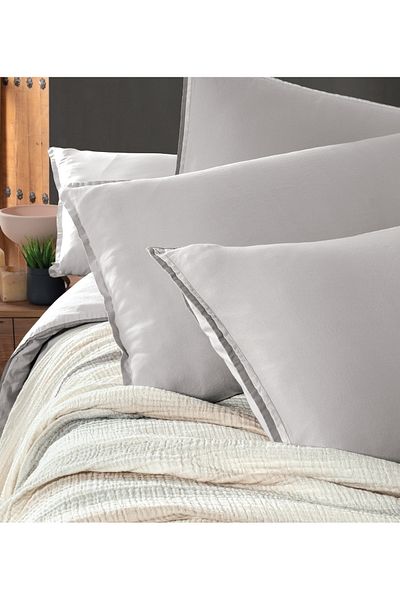 Sarev Σετ Παπλωματοθήκη Ribera Grey - 100% βαμβάκι, σετ κρεβατιού Mood Comfort