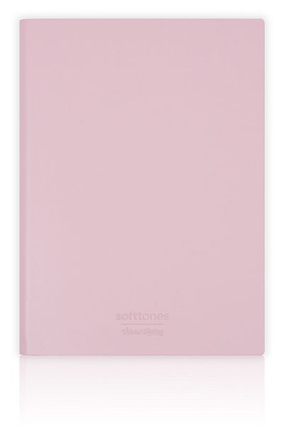 Victoria's Journals دفتر ملاحظات مخطط Softtons A6 مع غطاء مرن - 96 yp Cream