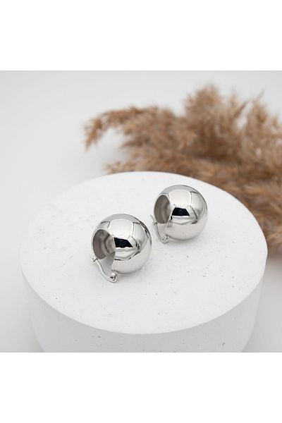 HOPEACCESSORİES BALLS SILVER EARRING