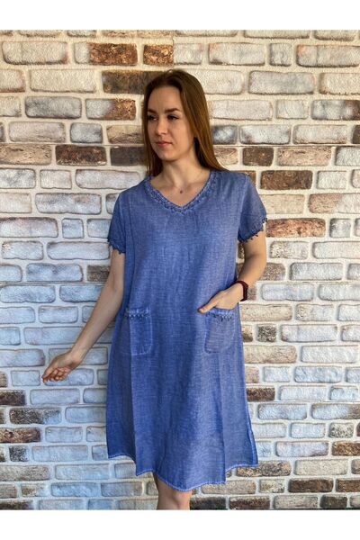AGORATEKSTİL Rochie de damă din țesătură de bumbac - căptușită