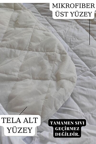 ELY PARKER 3-х частинний комплект наматрацників - 100% мікрофібра, захист матраца, білий капітон