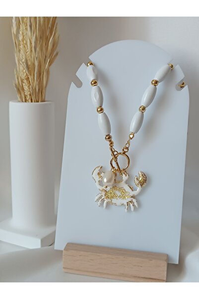 La fee aksesuar Yengeç & Gerçek Barok Inci Detay Özel Tasarım Polimer Kil Kol...