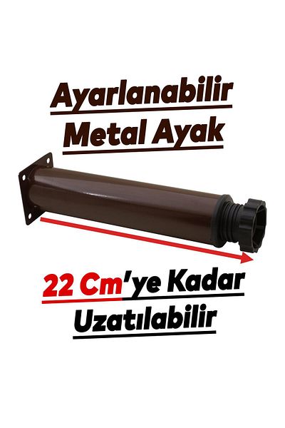 Badem10 Mobilier reglabil Canapea Consolă Fotoliu Suport metalic Riser Picior cafea 20 Cm 8 buc