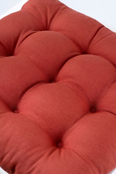 ALTINPAMUK Daisy Pofidik 9 Stitched Brick Colored Chair - Lace-Up Cushion