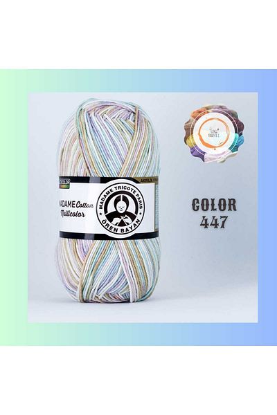 Ören Bayan Madame Cotton Multicolor Cotton Hand Knitting Yarn 100 Gr.