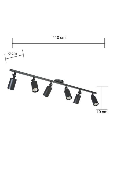 Bozyaka Aydınlatma Artur 6-Piece Decorative Matte Black Moving Wall Sconce (DAYLIGHT LED BULBS ARE INCLUDED!!!)