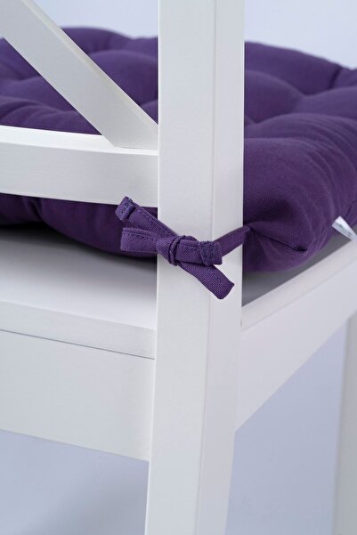 ALTINPAMUK Daisy Pofidik - Purple Chair Cushion, 9 Stitches and Laces