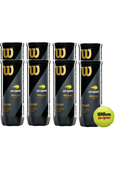 Wilson Şah 8 Kutu Us Open Tenis Topu Vakum Ambalajda