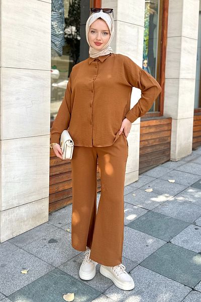 Gizce Liva Brown Set - Comfortable and Stylish