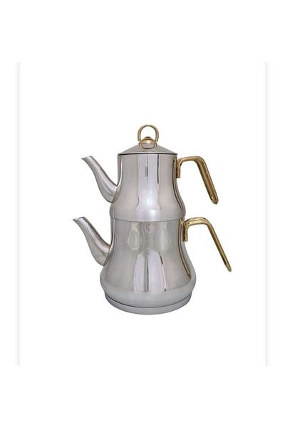Akdeniz Sapphire Medium Size Metal Handle Teapot