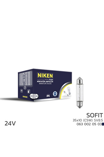 Niken 24V SOFIT AMPUL 35X10, 41X10  (C5W) SV8.5 10LU
