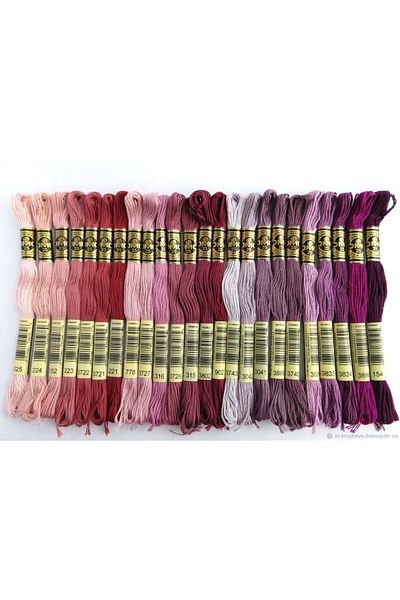 Dmc Muline Dried Rose Thread Set - 24 Pieces Embroidery Thread