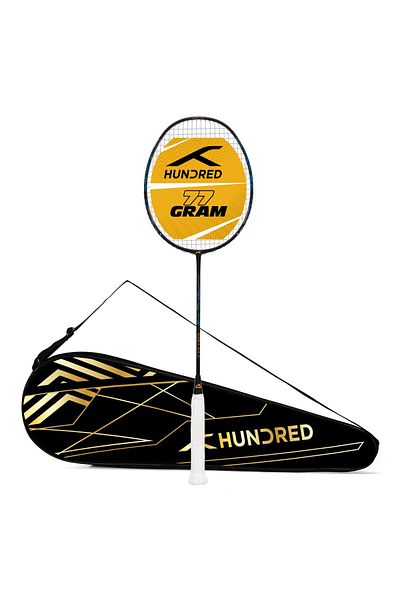 Hundred مضرب تنس الريشة Atomic Air 77 المصنوع من ألياف الكربون مع غطاء مضرب كامل