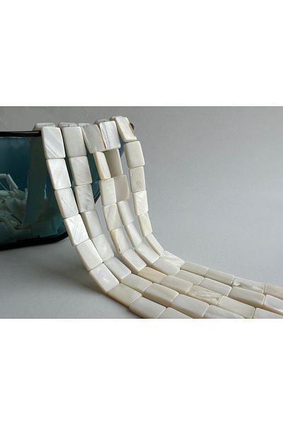 ŞİFA SHOP Natural stone mother of pearl string rectangular 10x15 mm