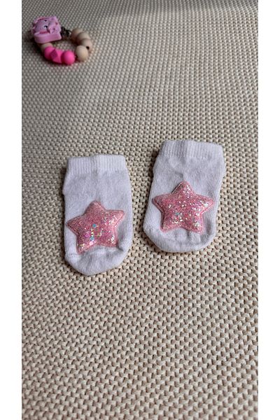 Myluni Shiny Star Pattern - Baby Socks with Toys
